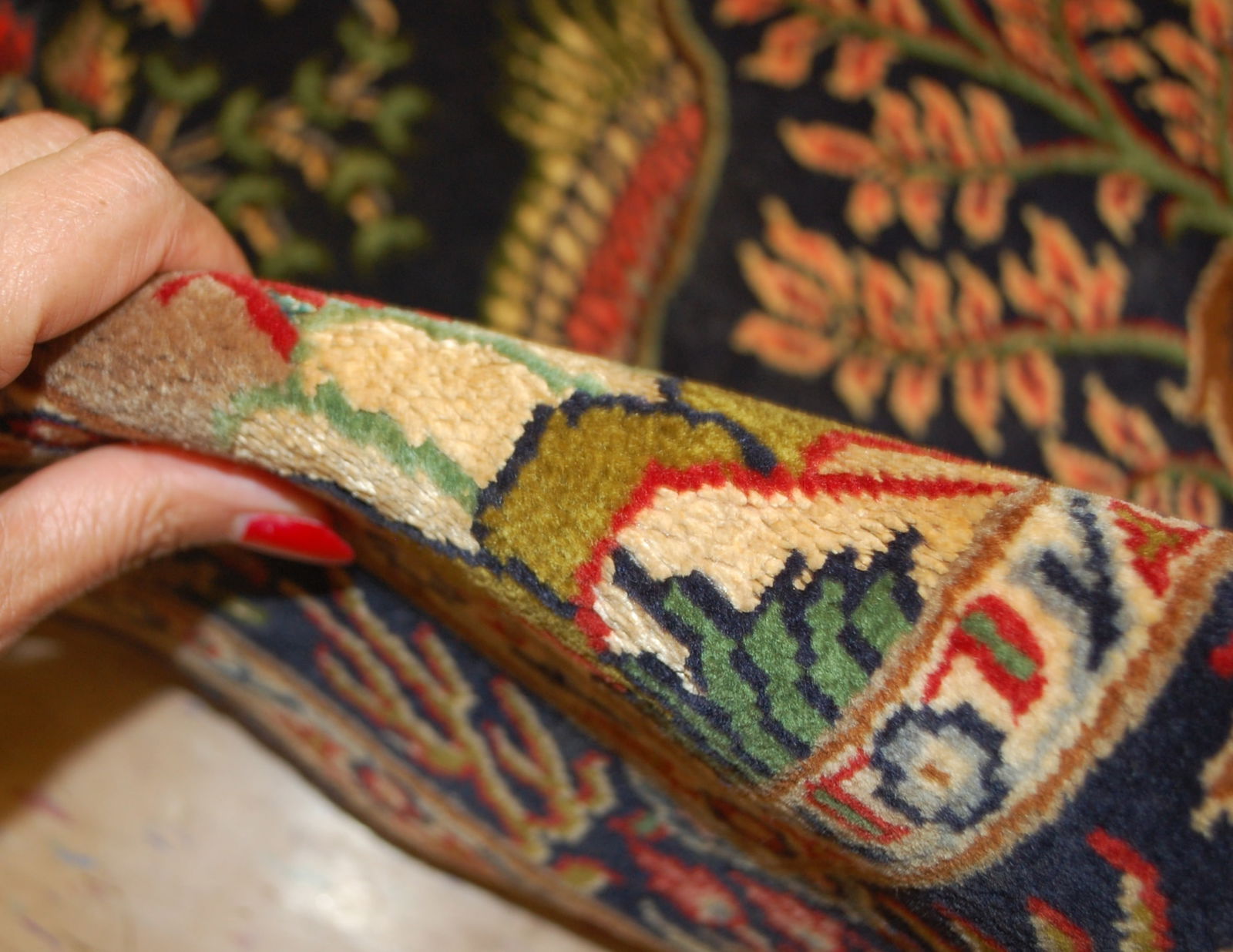 PAIR ,ANTIQUE PERSIAN -KESHAN RUG 2'5" x 3'3" AND 2'5" X 3'1" - 11