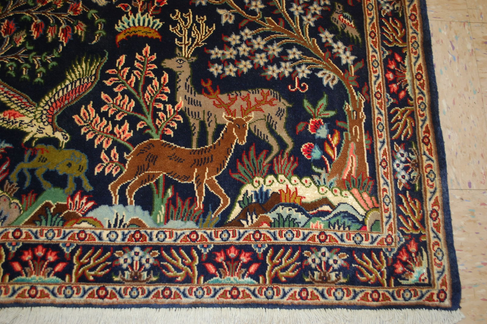 PAIR ,ANTIQUE PERSIAN -KESHAN RUG 2'5" x 3'3" AND 2'5" X 3'1" - 2