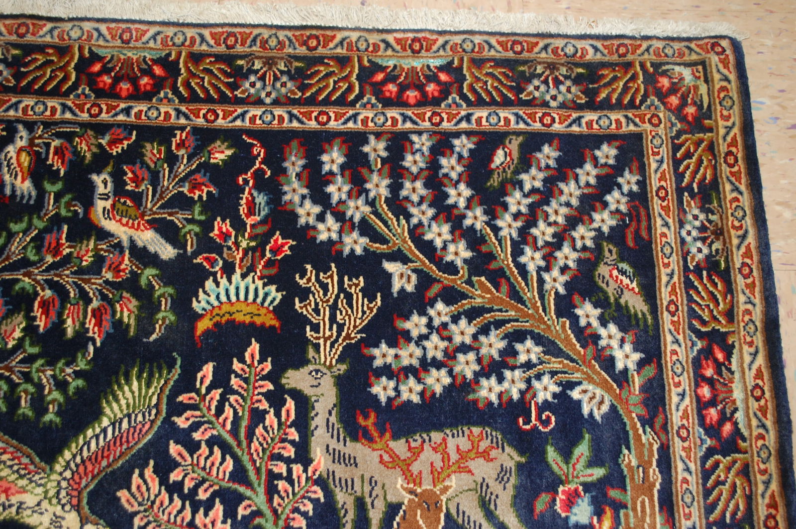 PAIR ,ANTIQUE PERSIAN -KESHAN RUG 2'5" x 3'3" AND 2'5" X 3'1" - 3