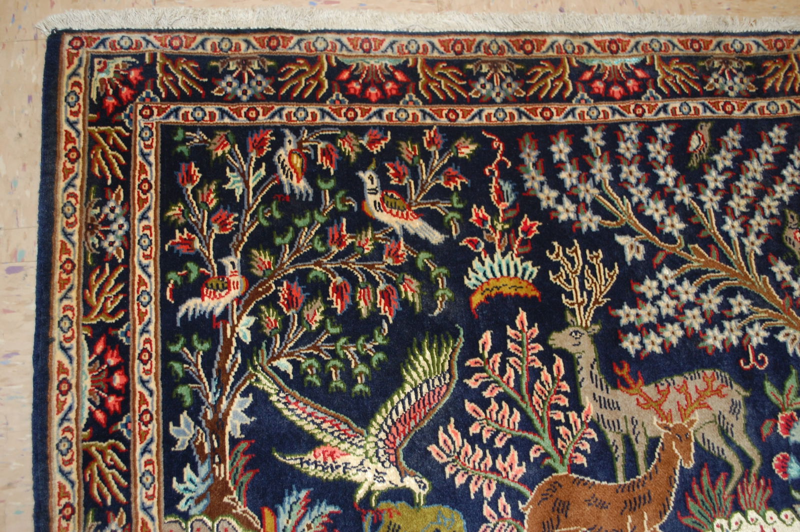 PAIR ,ANTIQUE PERSIAN -KESHAN RUG 2'5" x 3'3" AND 2'5" X 3'1" - 4