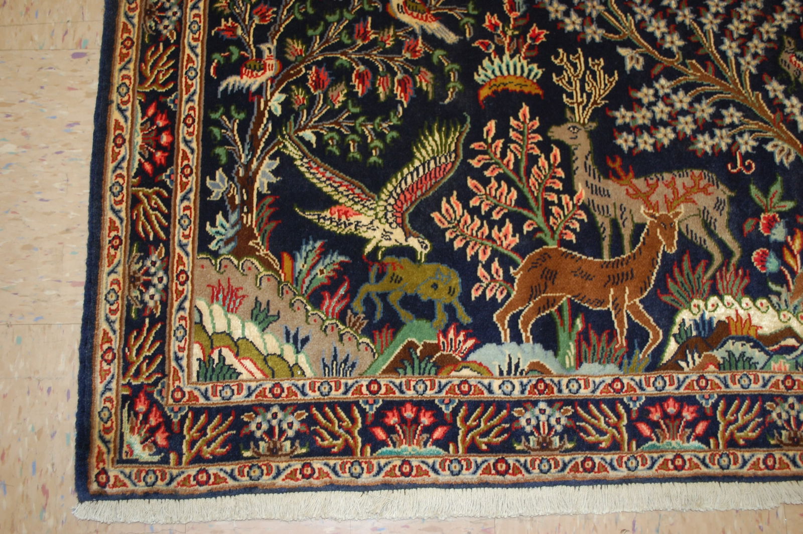 PAIR ,ANTIQUE PERSIAN -KESHAN RUG 2'5" x 3'3" AND 2'5" X 3'1" - 5