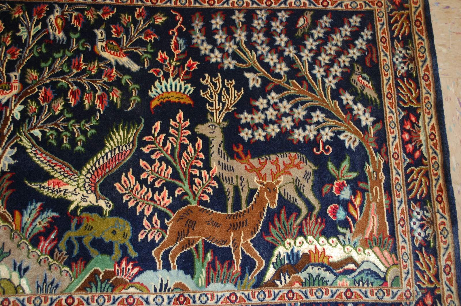 PAIR ,ANTIQUE PERSIAN -KESHAN RUG 2'5" x 3'3" AND 2'5" X 3'1" - 6