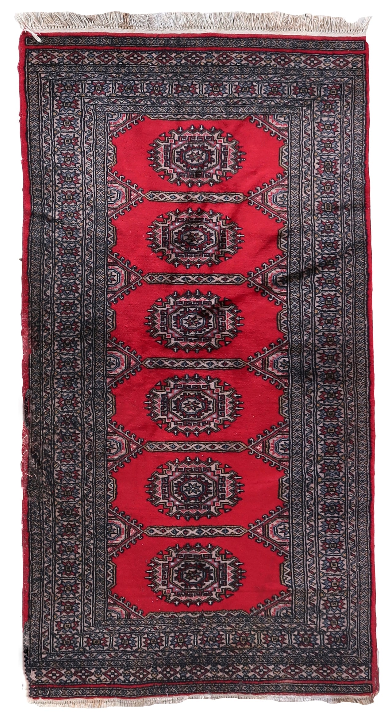 Handmade vintage Afghan Baluch prayer rug 3' x 4.6' (94cm x 142cm) 1970s (1 of 11)