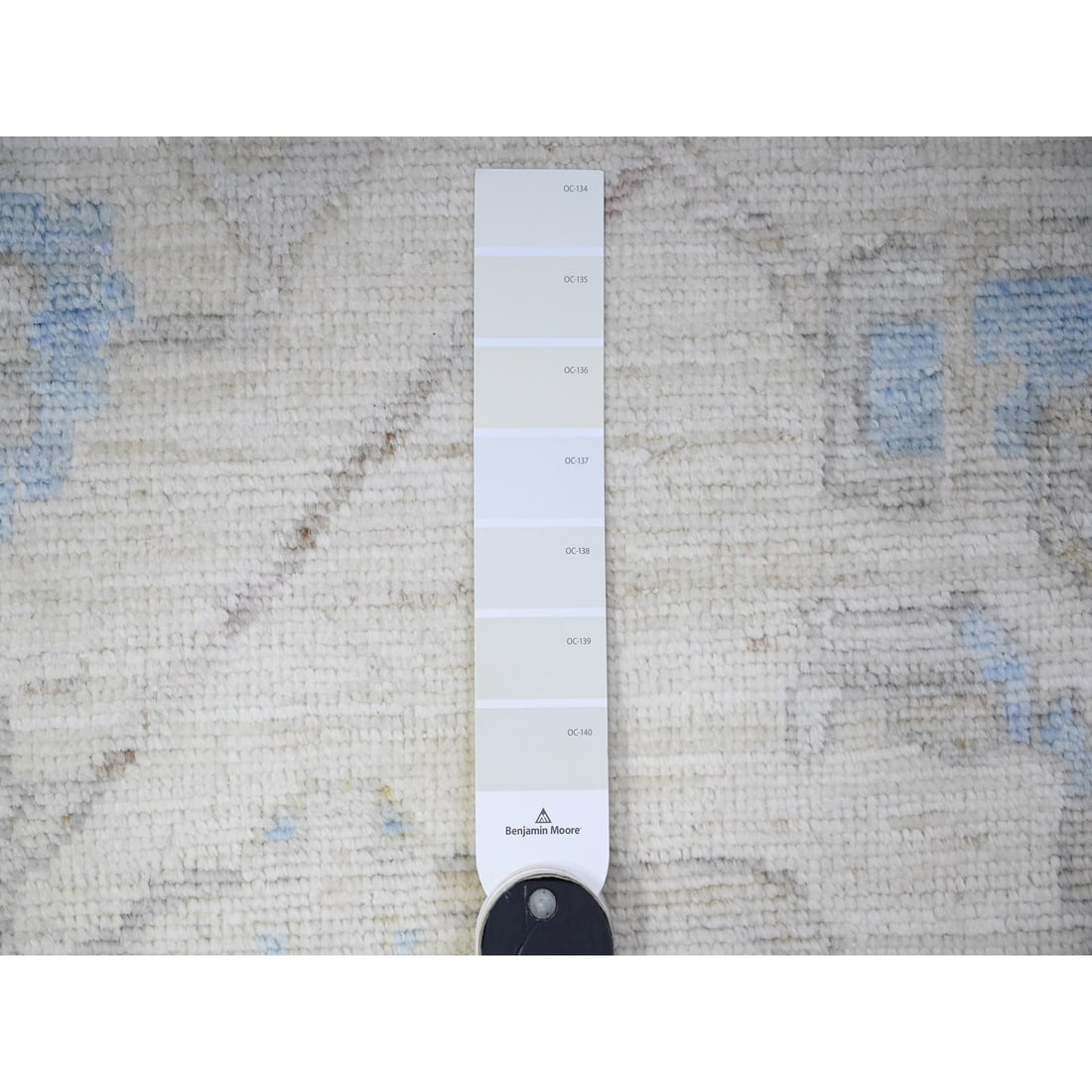 Daisy White Afghan Angora Oushak Motifs Velvety Soft Wool Oriental Rug - 7