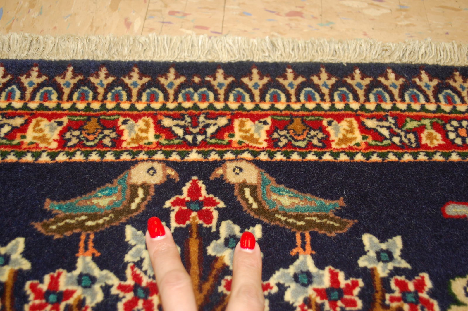 PAIR ,ANTIQUE PERSIAN -KESHAN RUG 2' x 3' AND 2' X 3' - 10