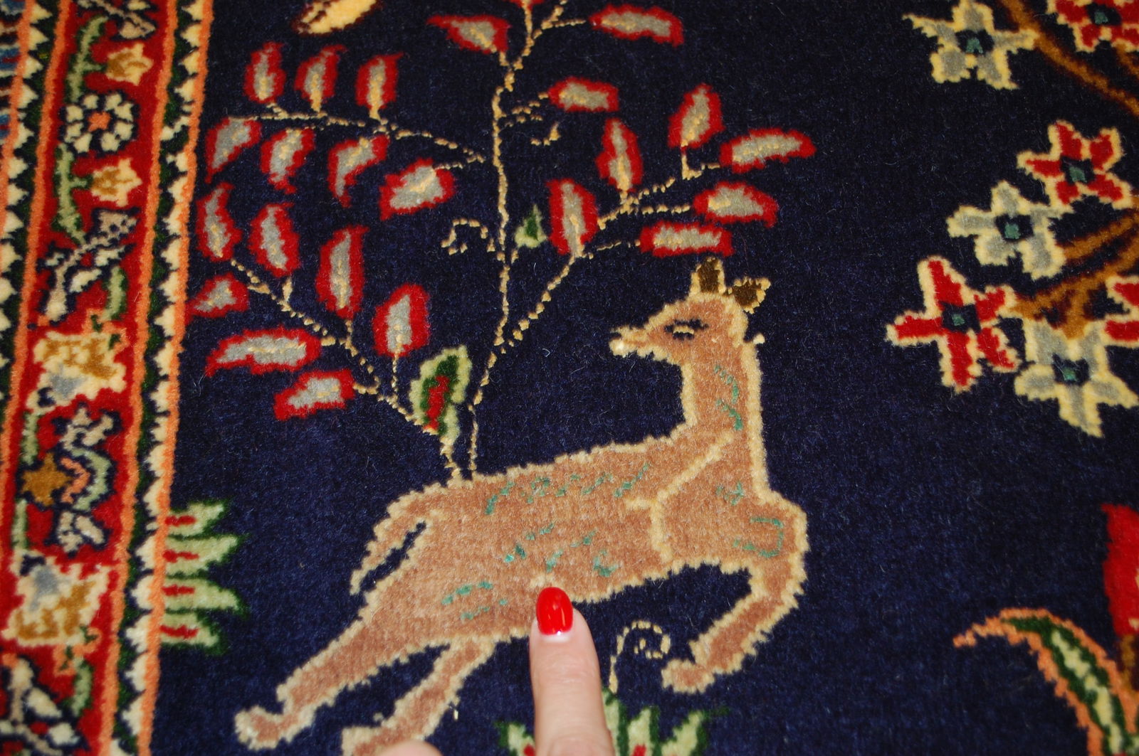 PAIR ,ANTIQUE PERSIAN -KESHAN RUG 2' x 3' AND 2' X 3' - 11