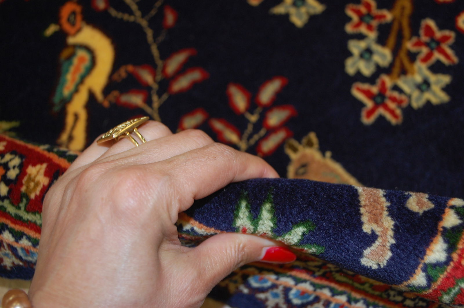 PAIR ,ANTIQUE PERSIAN -KESHAN RUG 2' x 3' AND 2' X 3' - 12