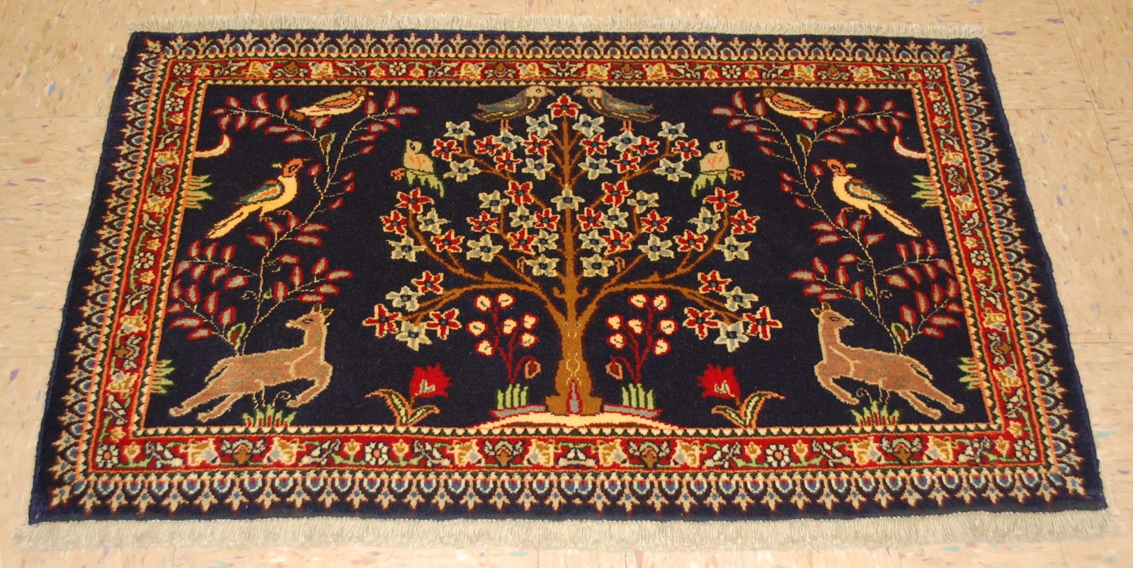 PAIR ,ANTIQUE PERSIAN -KESHAN RUG 2' x 3' AND 2' X 3' - 2