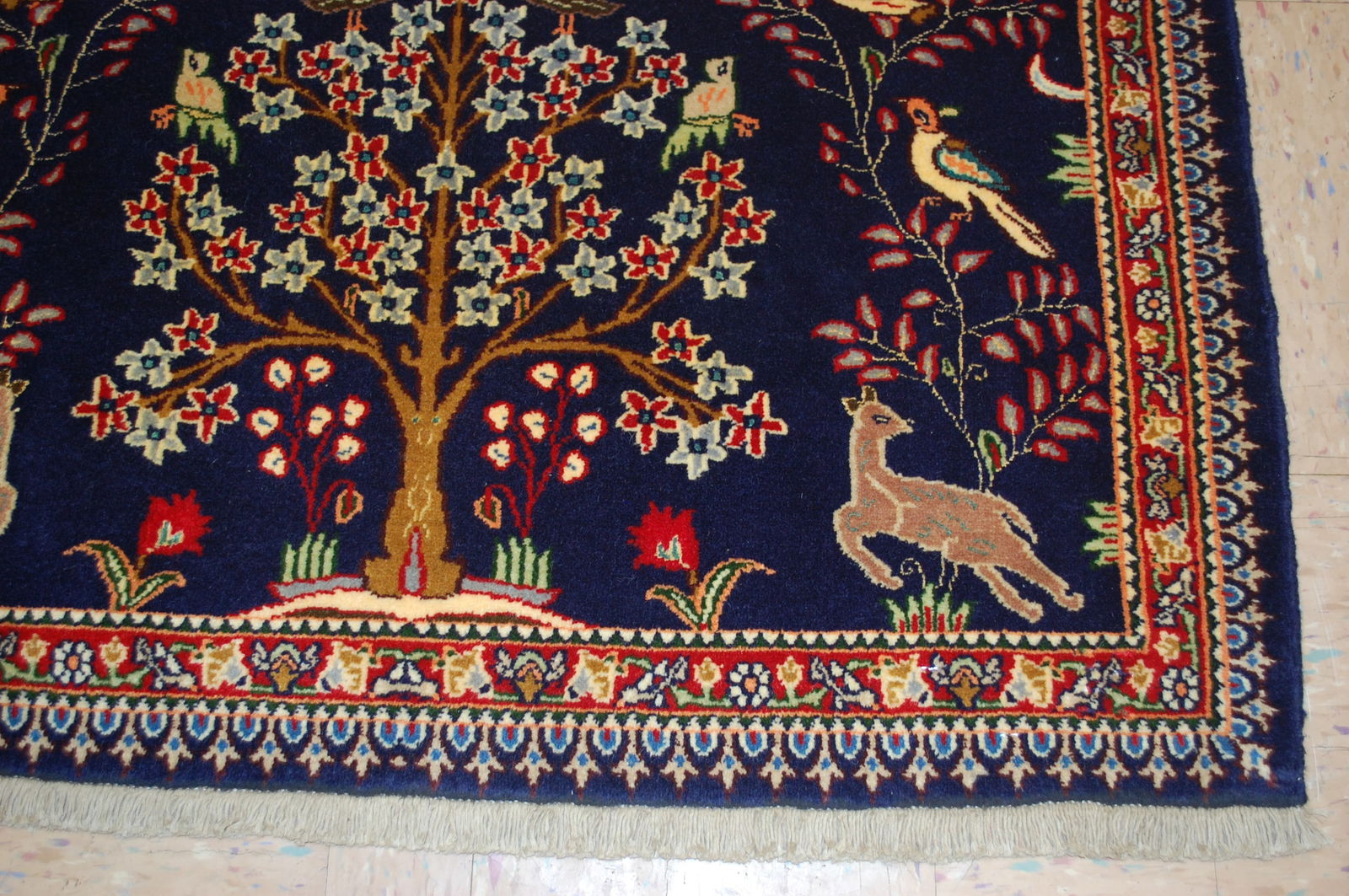 PAIR ,ANTIQUE PERSIAN -KESHAN RUG 2' x 3' AND 2' X 3' - 3