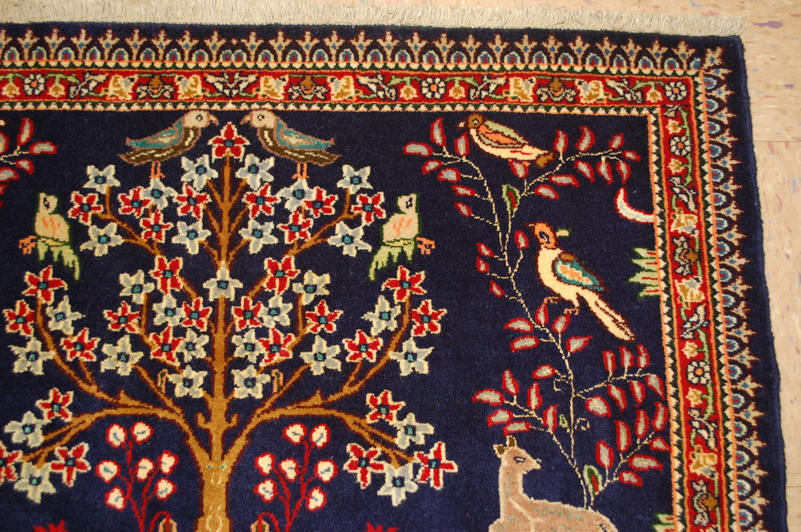 PAIR ,ANTIQUE PERSIAN -KESHAN RUG 2' x 3' AND 2' X 3' - 4