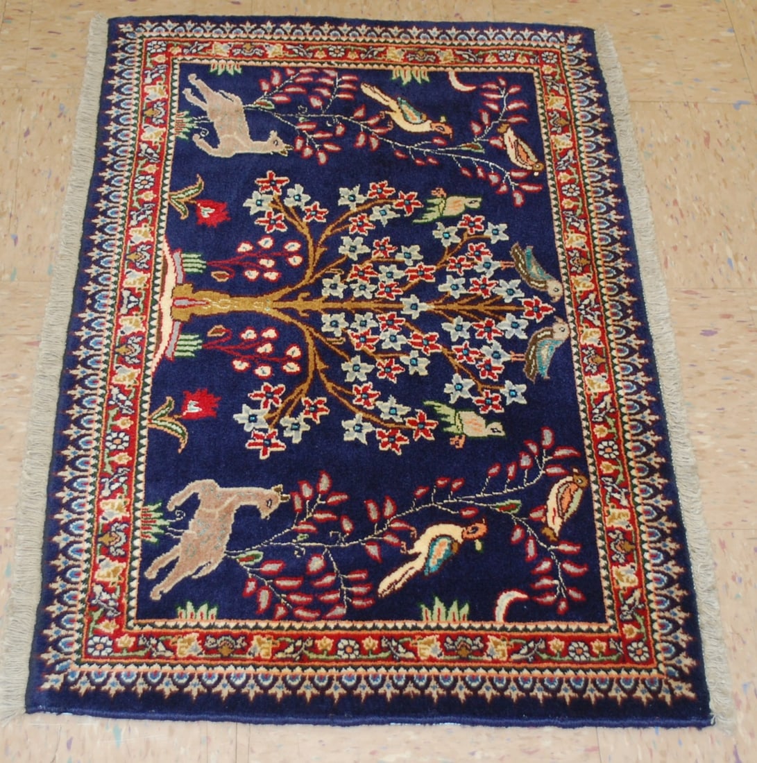 PAIR ,ANTIQUE PERSIAN -KESHAN RUG 2' x 3' AND 2' X 3' - 8