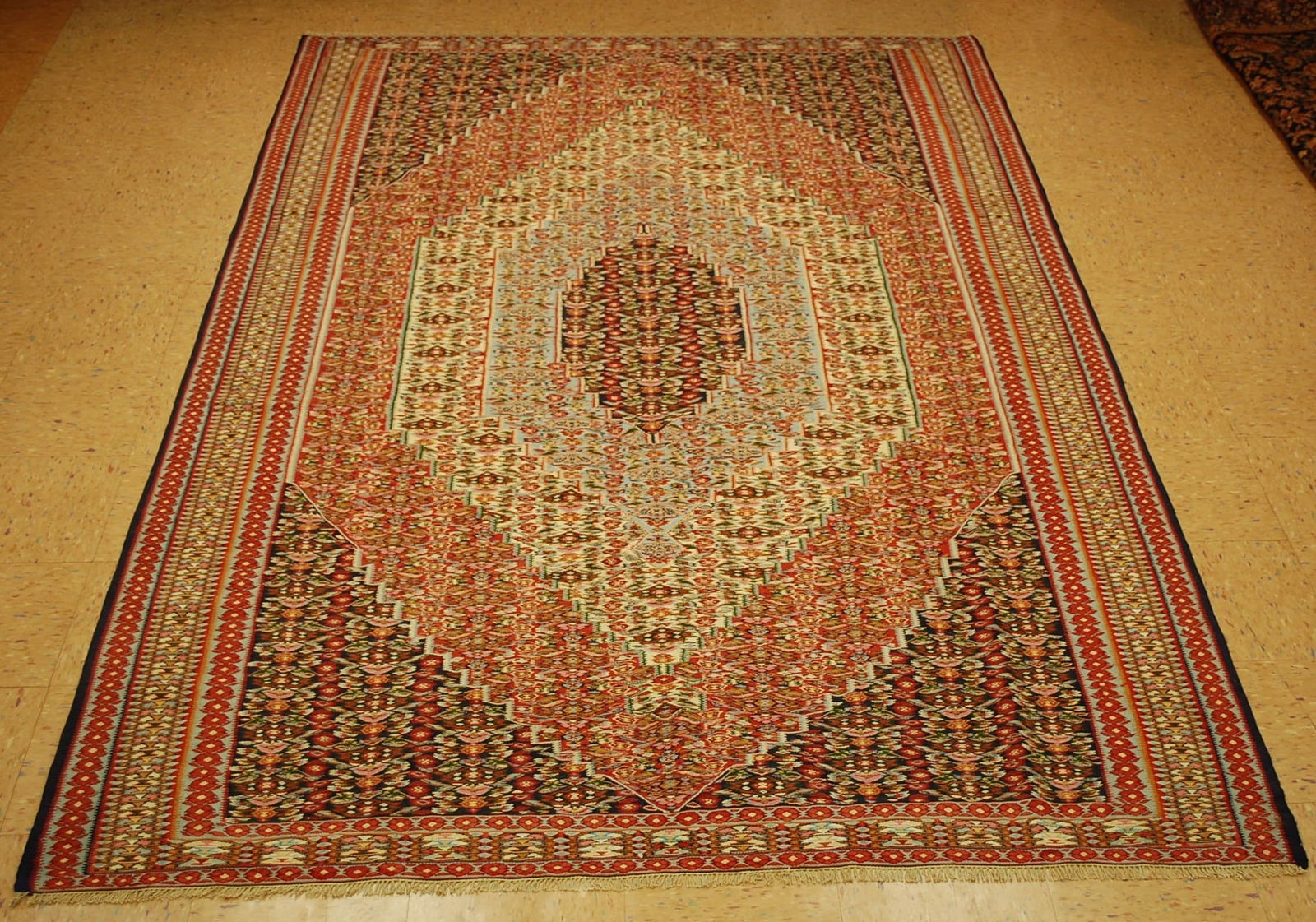 Persian SENNAH KILIM ,6.4x9.7 (1 of 10)