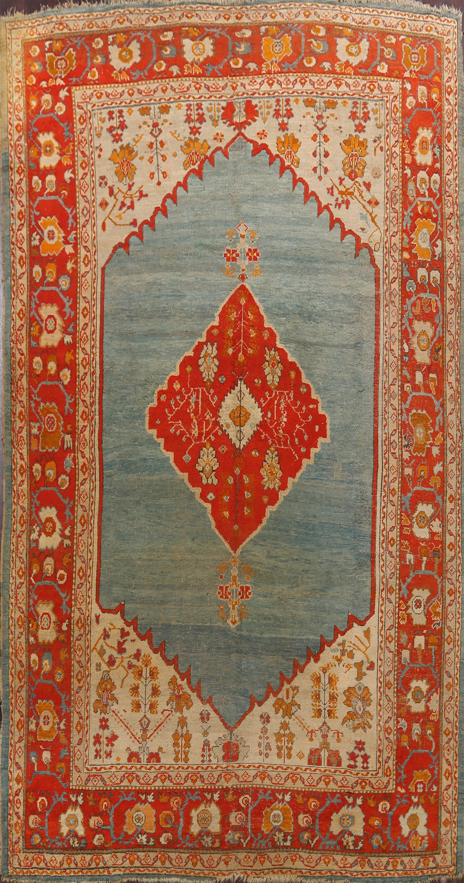 Handmade vintage Persian Hamadan mat 1.2' x 1.9' (38cm x 59cm) 1970s (1 of 20)