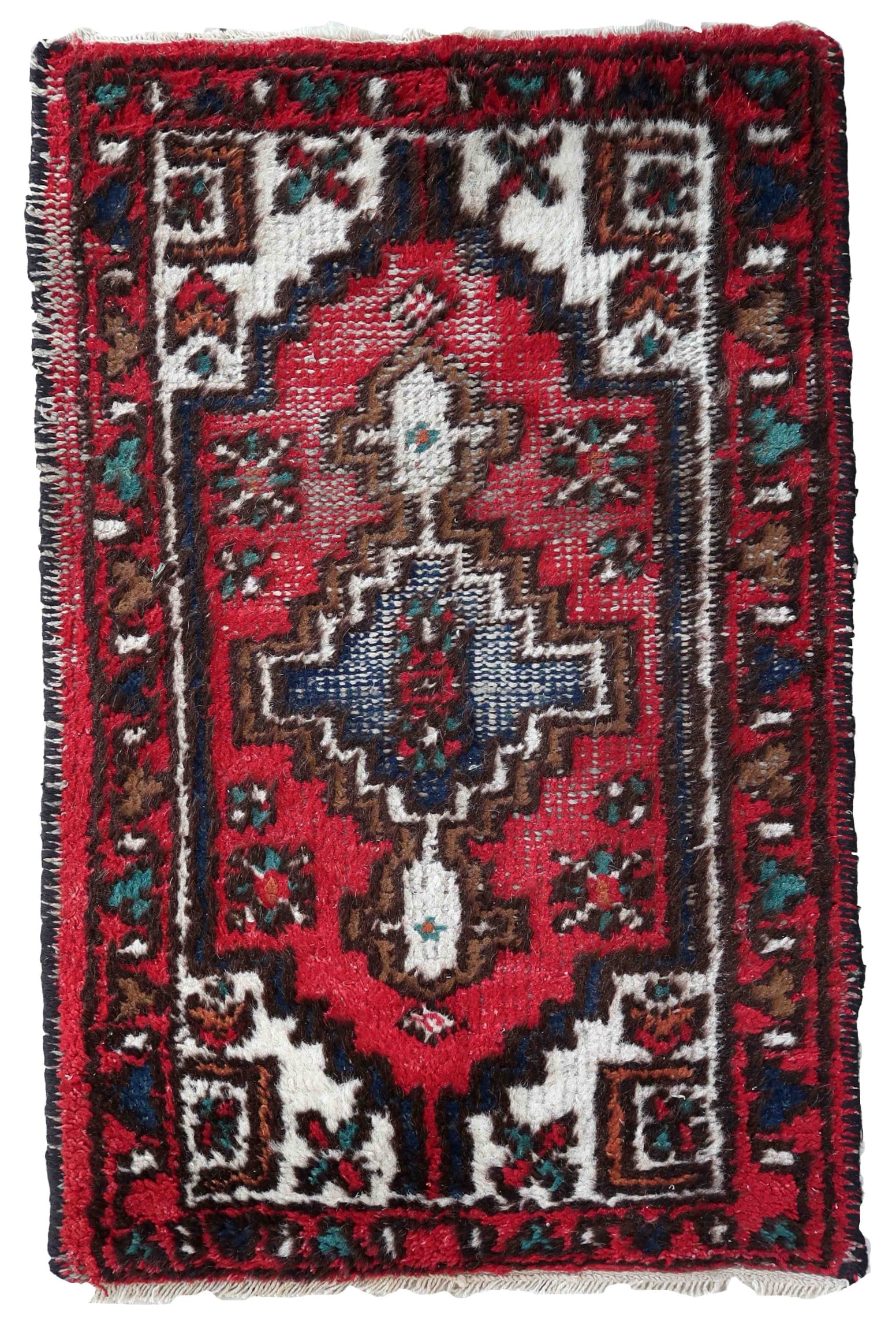 Handmade vintage Persian Kerman rug 2.9' x 4.9' (91cm x 152cm) 1970s (1 of 9)