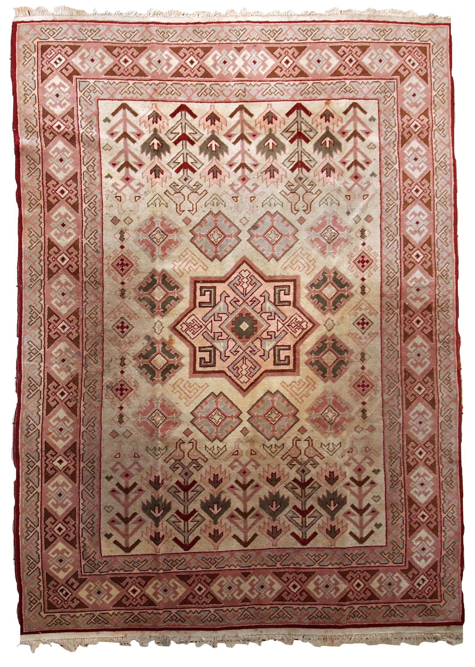 Hand Knotted Indo-Heriz Serapi Geometric Wool Oriental Rug Carpet 8'1" x 9'8": Title:Hand Knotted Indo-Heriz Serapi Geometric Wool Oriental Rug Carpet 8'1" x 9'8" Description:• Rug Number: 79972 • Country of Origin: India • Style, Design: Heriz, Serapi, Medalli