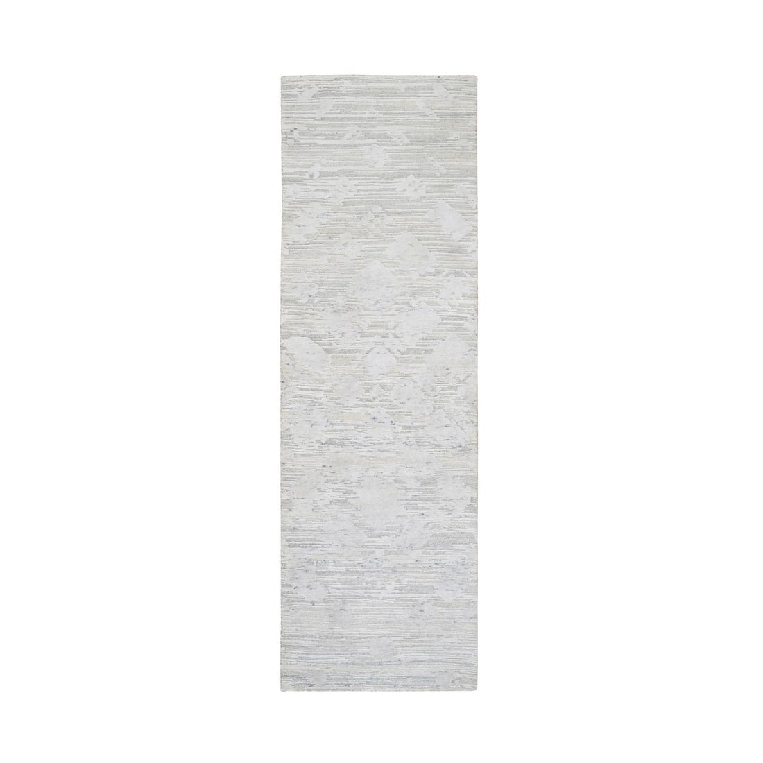 Gray Hand Spun Undyed Natural Wool Hand Knotted Runner Rug: Title: Gray Hand Spun Undyed Natural Wool Hand Knotted Runner RugDescription: This is a truly genuine one-of-a-kind. It has been Knotted for months and months in the centuries-old weaving