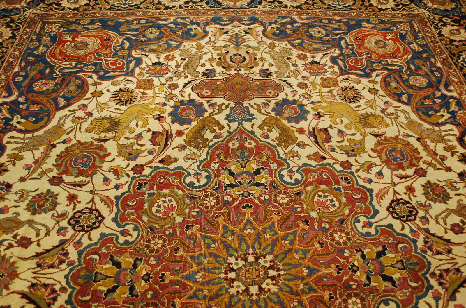 Persian TABRIZ RUG, 9'2" x13' - 12