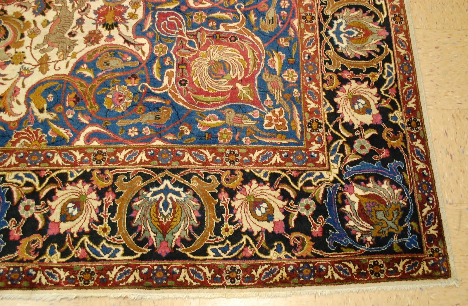 Persian TABRIZ RUG, 9'2" x13' - 2