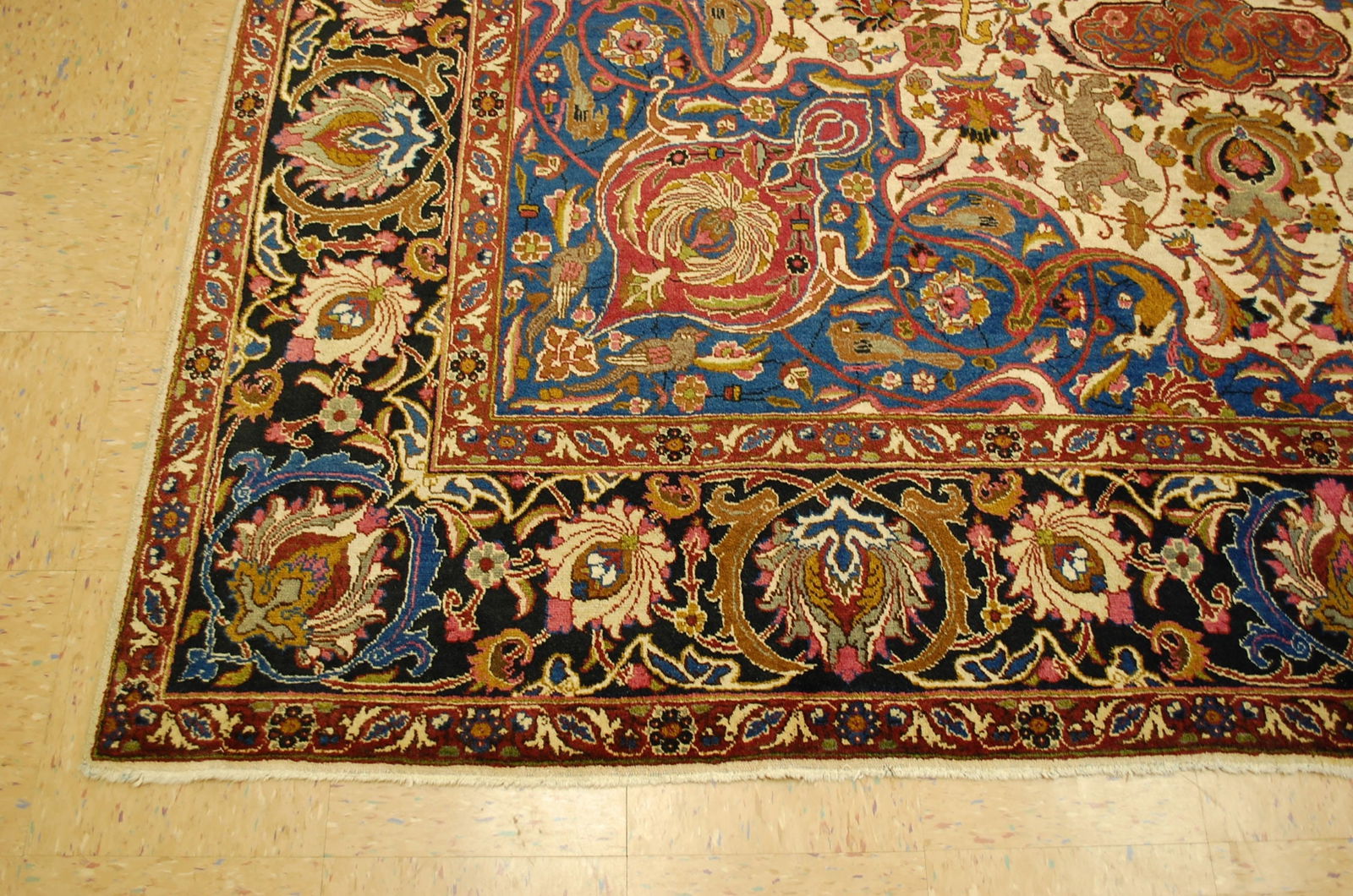 Persian TABRIZ RUG, 9'2" x13' - 3