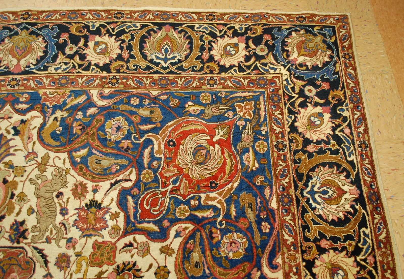 Persian TABRIZ RUG, 9'2" x13' - 5