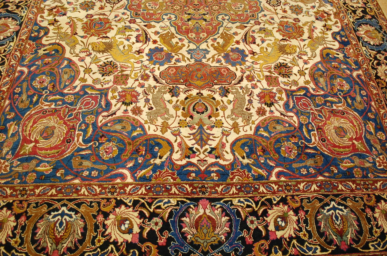 Persian TABRIZ RUG, 9'2" x13' - 7