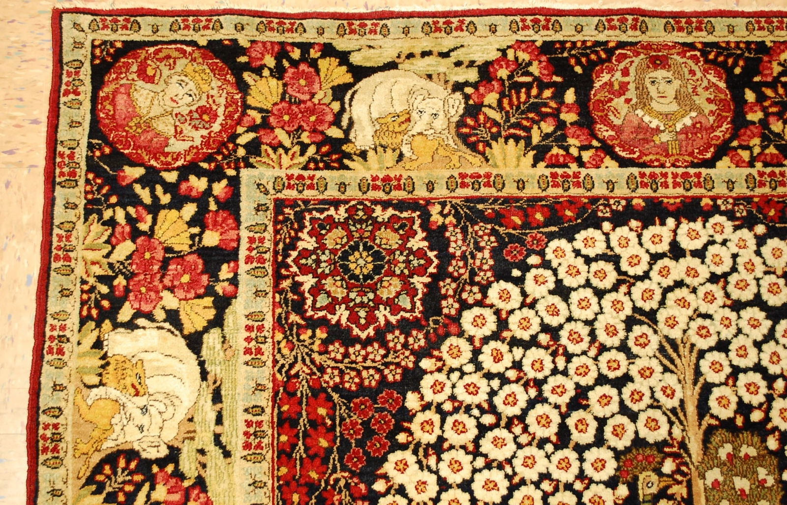 Persain KERMAN LAVAR ,TREE OF LIFE ,4.8x7.4 - 4