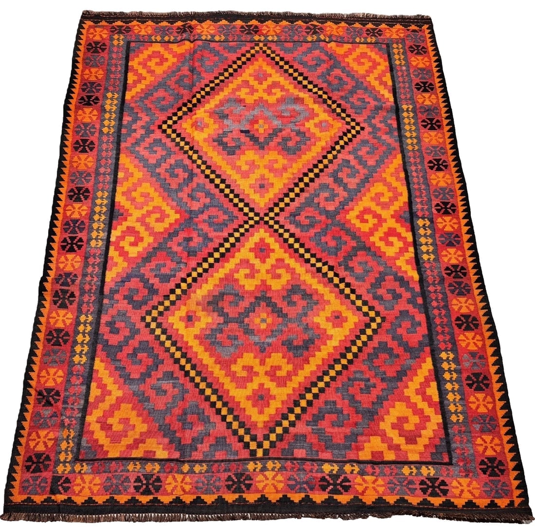 Hand Knotted Sino-Tabriz Ivory Wool Oriental Area Rug Carpet 6' x 9' - 2