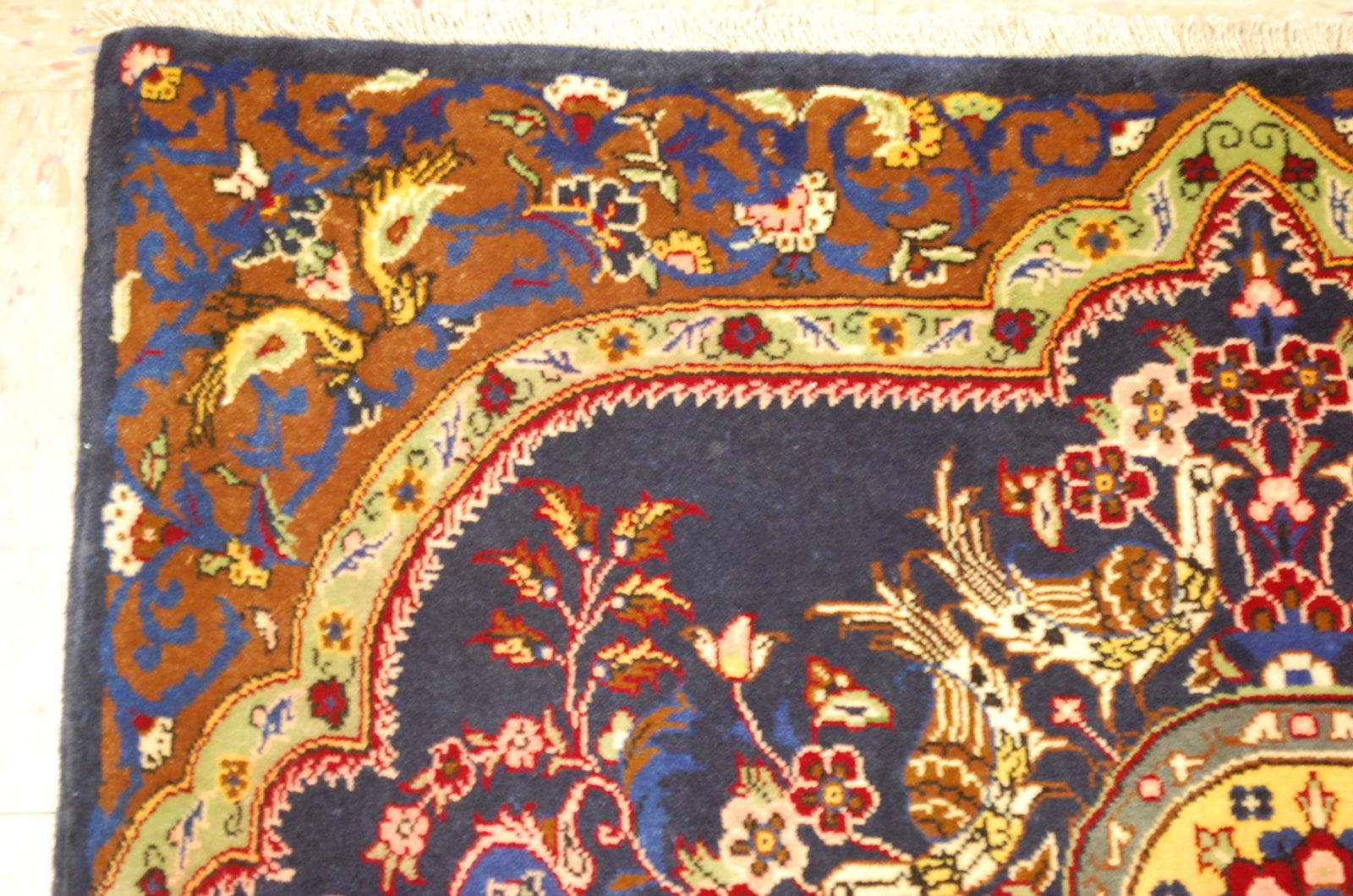 Persian KASHAN RUG 2'6" x 3'4" - 2