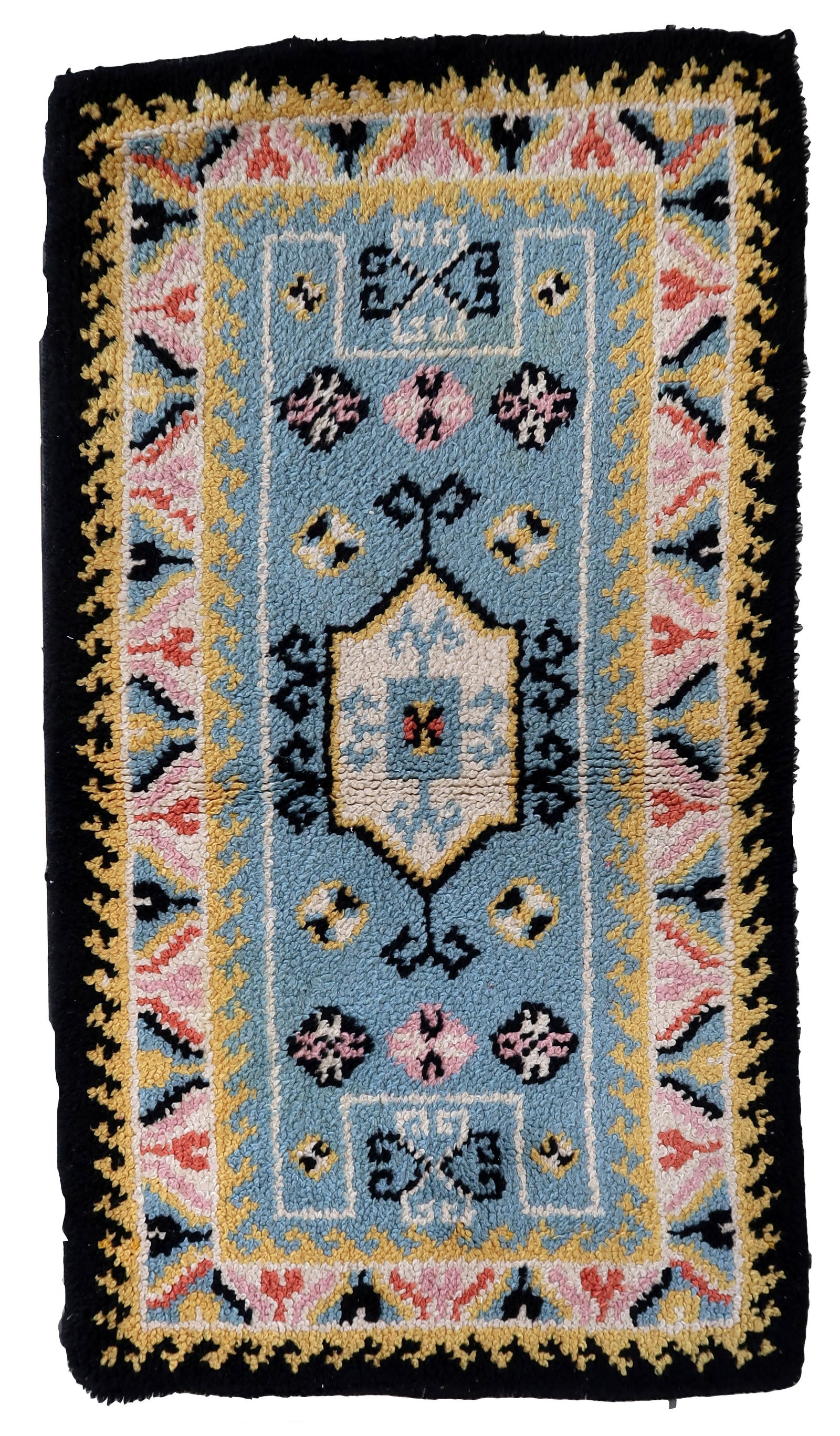 Handmade vintage French Aubusson rug 7.7' x 10.2' (237cm x 313cm) 1970s: Title: Handmade vintage French Aubusson rug 7.7' x 10.2' (237cm x 313cm) 1970s Origin: France Dimensions:7.7' x 10.2' (237cm x 313cm) Materials:wool Year:1970s Description:Handmade vintage French Aubu