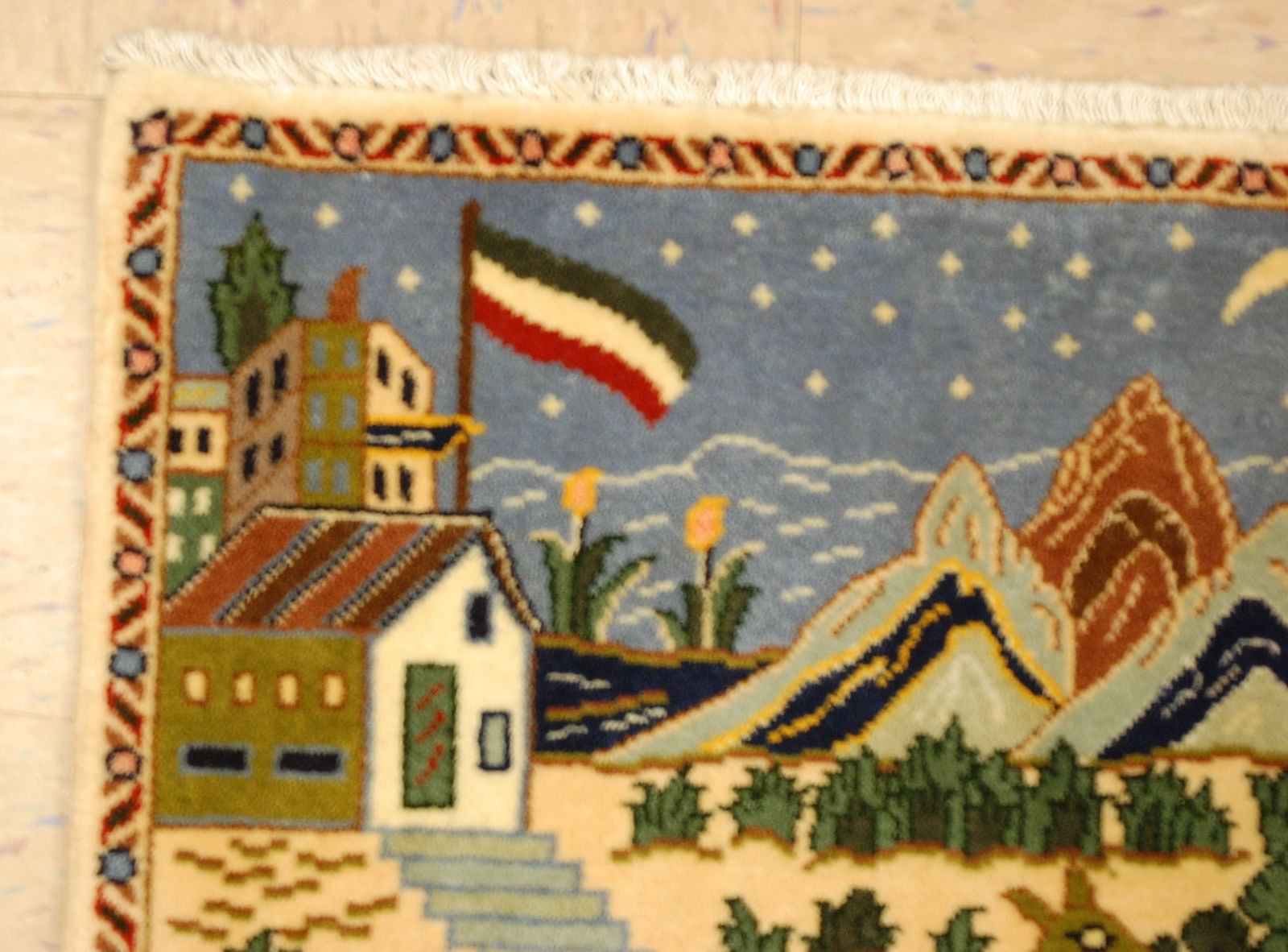 PERSIAN KAESHAN RUG ,1'8"x2'2" - 2