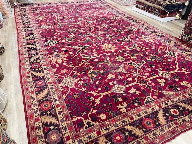 Square size Indo -Persian Serapi Rug-5293 - 4
