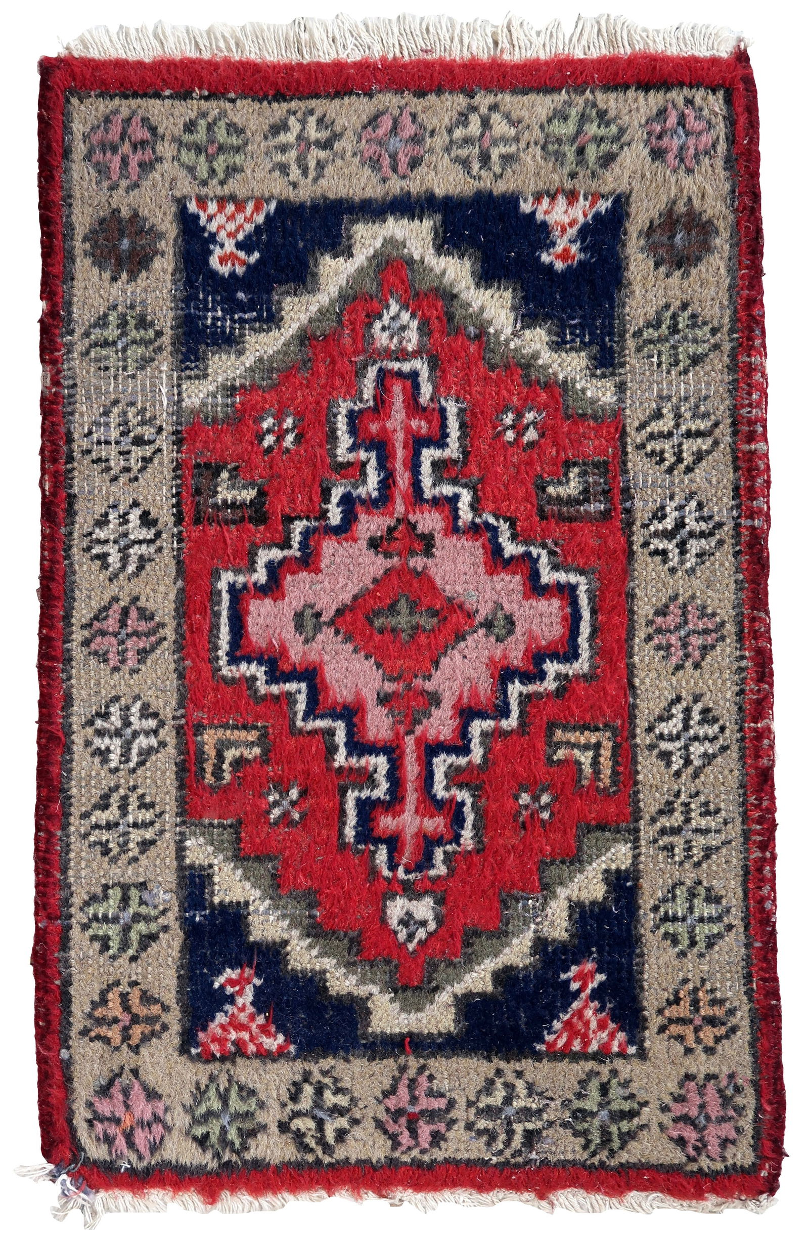 Handmade vintage Indian Seraband rug 8.3' (253cm) 1970s (1 of 8)