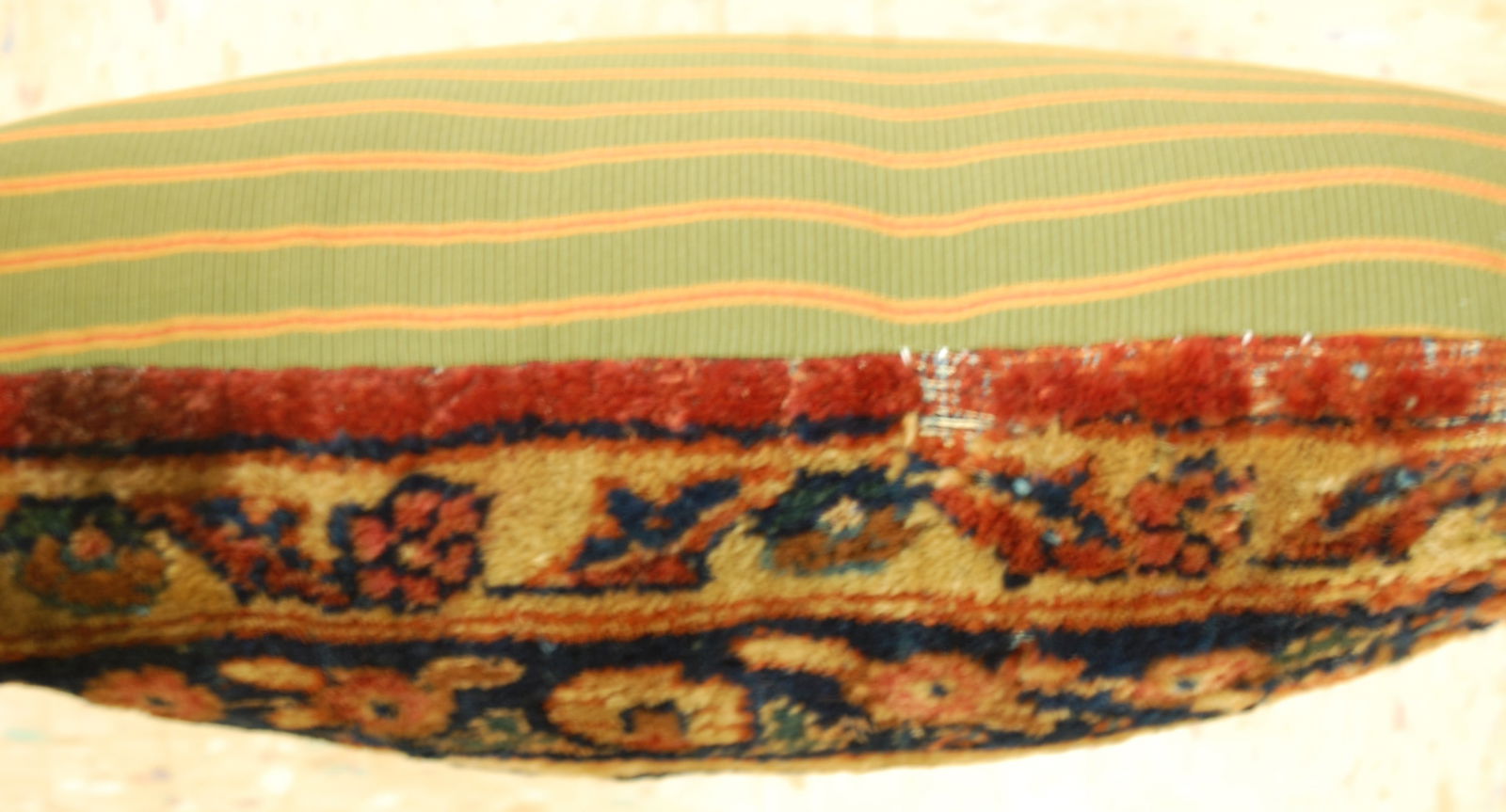 Hand-Made antique rug Pillow Cushion Rug 1'2" x 1' 8" - 2