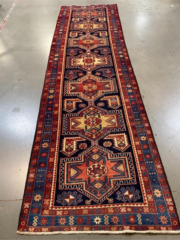 Stunning Kazak Rug 4.2x6.2: Title:Stunning Kazak Rug 4.2x6.2Description:Fine Authentic Super quality Kazak rug in rare and unique design high sheen beautiful muted red dark Blue and multi accent colors 100% hand spun ,Veggie