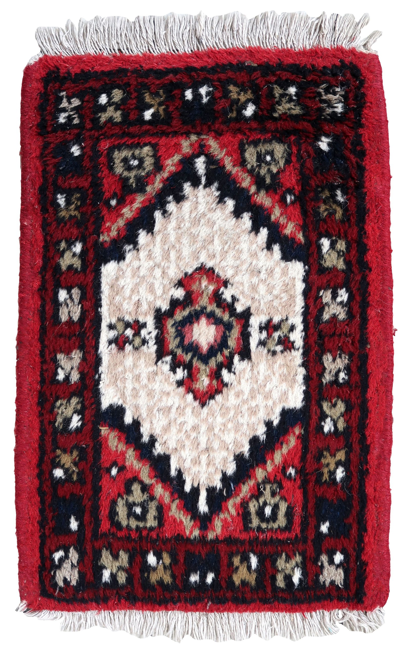 Handmade vintage Afghan Ersari rug 4' x 6' (123cm x 183cm) 1970s (1 of 8)