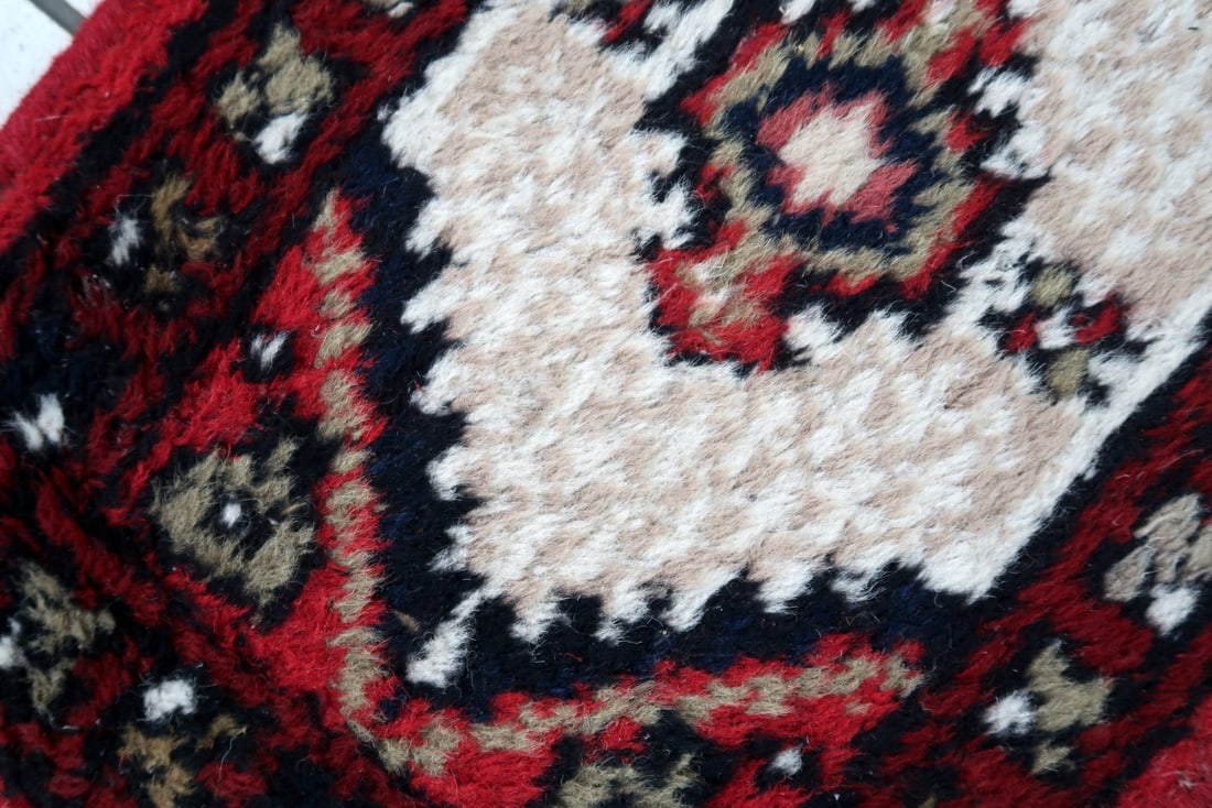 Handmade vintage Afghan Ersari rug 4' x 6' (123cm x 183cm) 1970s - 6