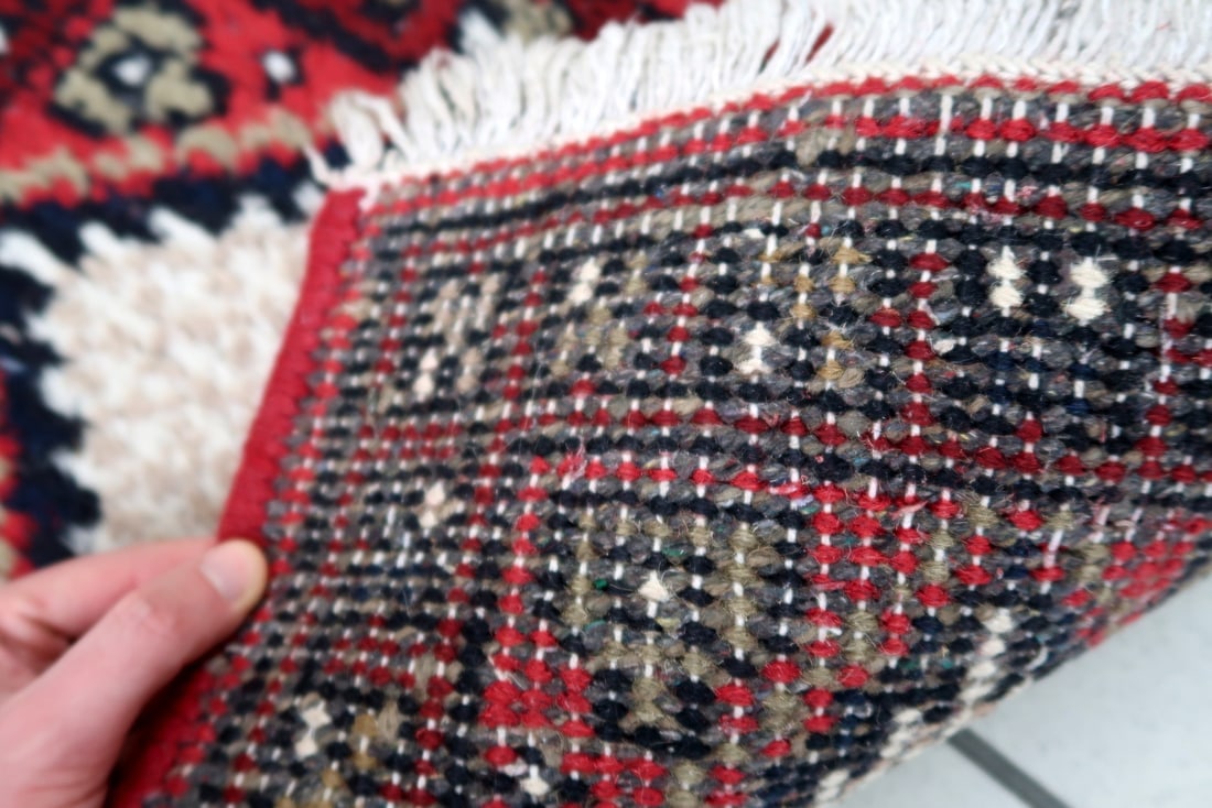 Handmade vintage Afghan Ersari rug 4' x 6' (123cm x 183cm) 1970s - 7