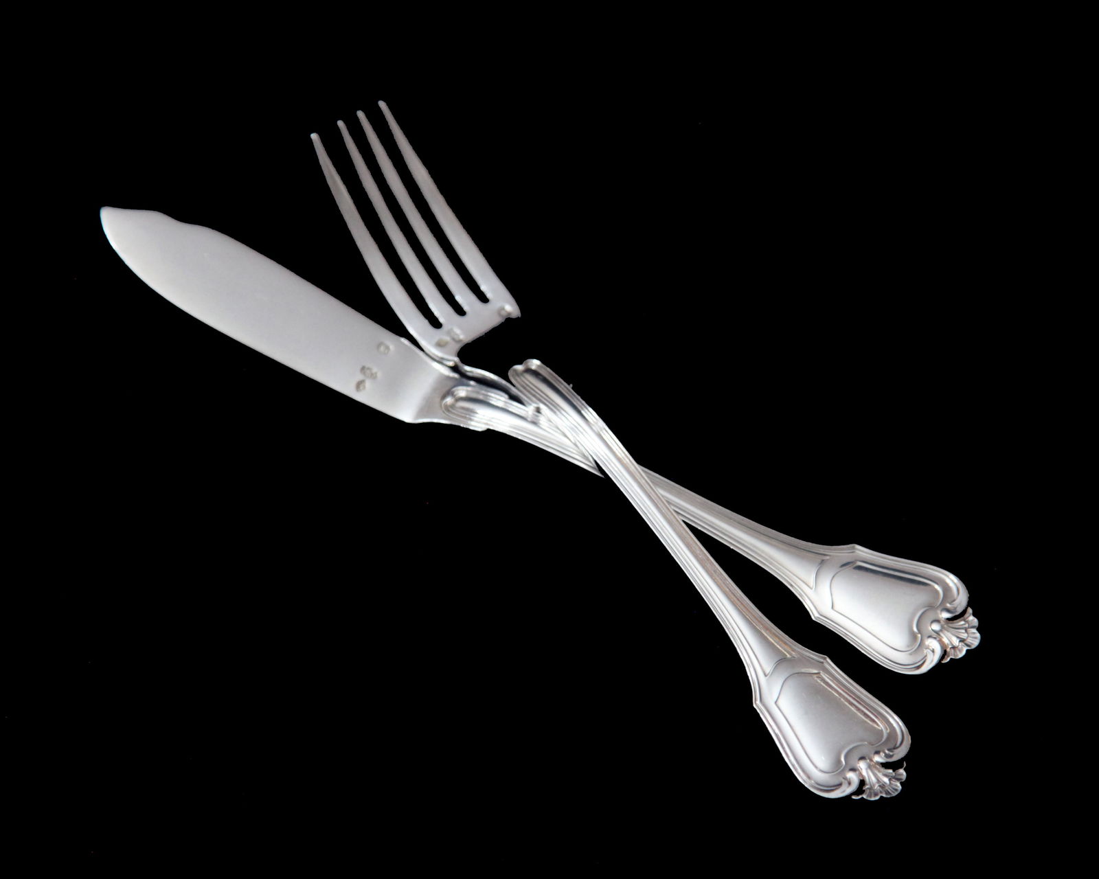 Christofle (Cardeilhac) 88pc. Antique Sterling Silver Flatware Set, Germain Port Royal ! - 4