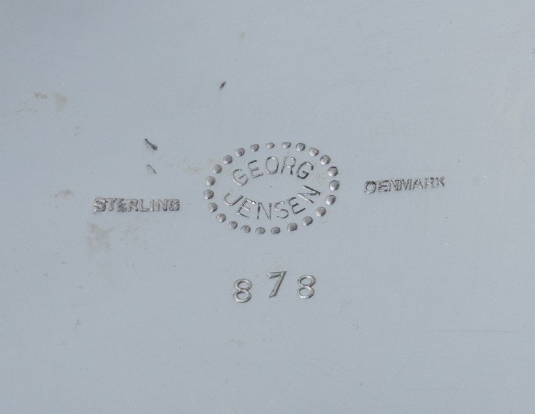 Georg Jensen, rare sterling silver bowl. Large and impressive bowl of high quality. - 5