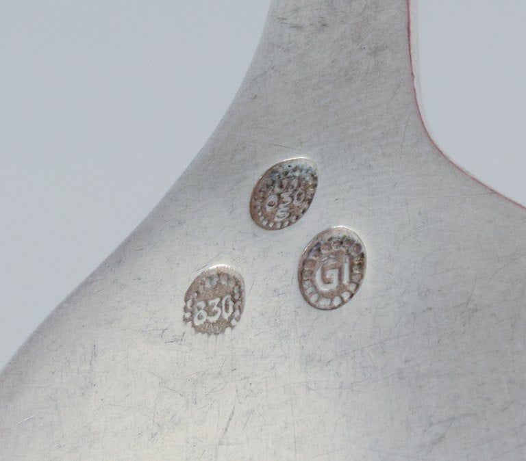 Georg Jensen, Viking, rare lemon fork in 830 silver. - 4