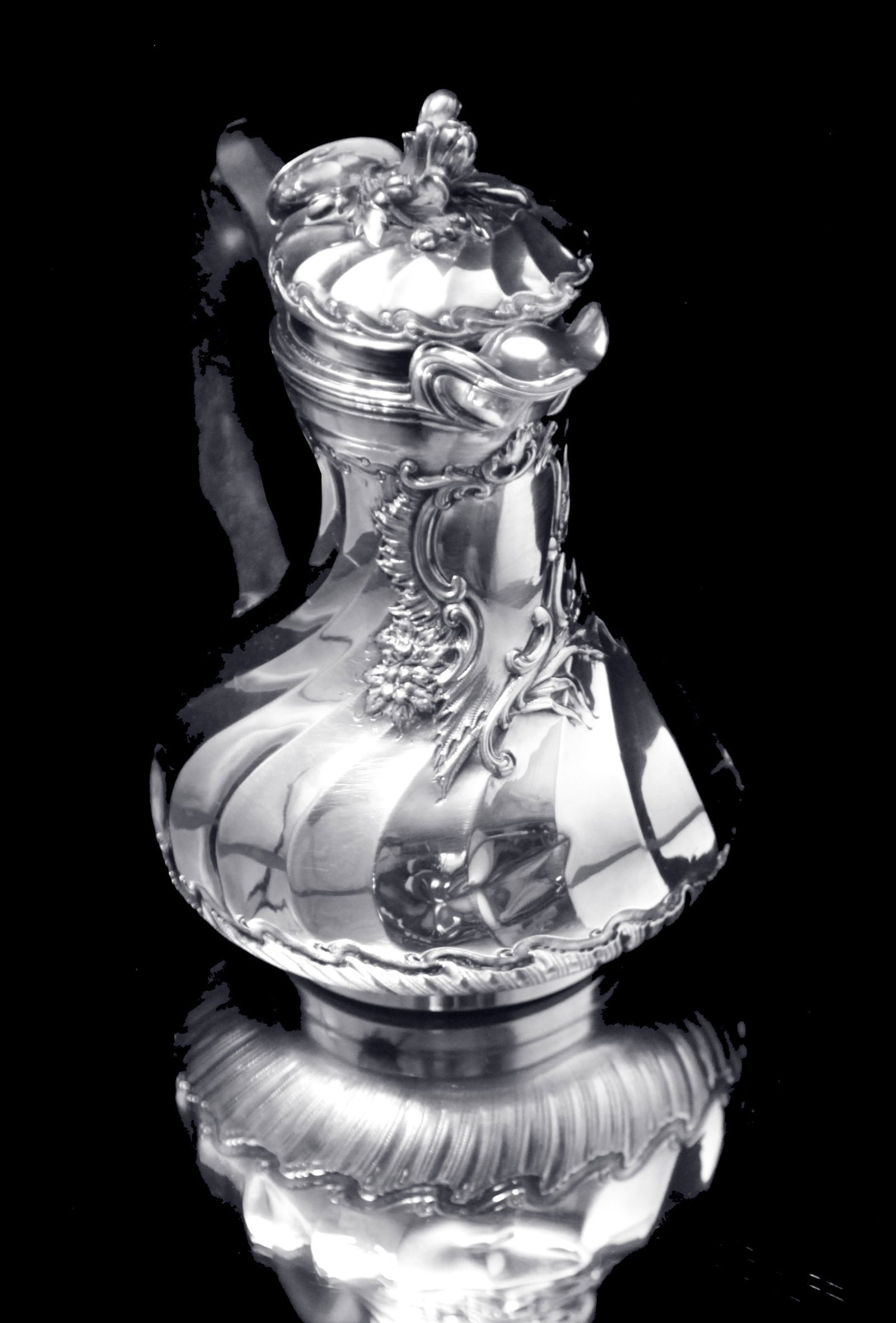 Christofle (Cardeilhac) - 4pc. Antique French Louis XVISterling Silver Tea Set + Serving Tray ! - 5