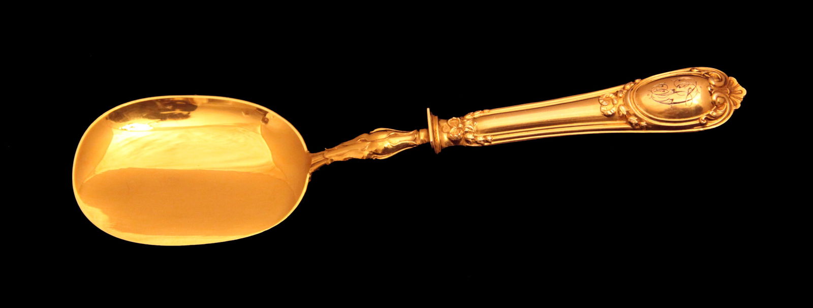 BF - Stunning Set of 8 Magnificent French Antique Sterling Silver Flatware Serving Pieces. - 4