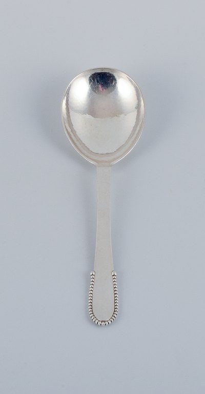Georg Jensen Beaded. Serving spoon in sterling silver. - 2