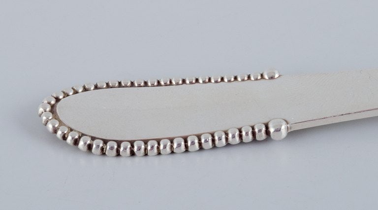 Georg Jensen Beaded. Serving spoon in sterling silver. - 3