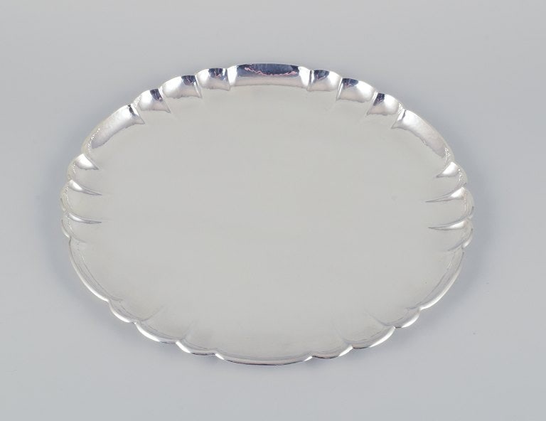 Georg Jensen, large silver tray in sterling silver. (1 of 5)