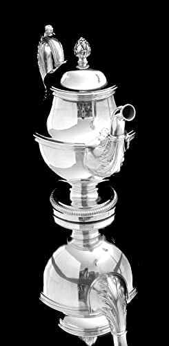 KELLER FRENCH 950 STERLING SILVER TEA SET & WRAPS, MUSEUM QUALITY 1850-1899 - 5