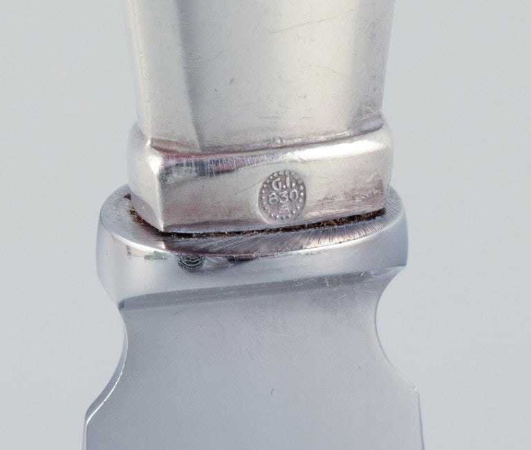 Georg Jensen, Viking, cake knife in 830 silver. Raadvad stainless steel blade. - 5