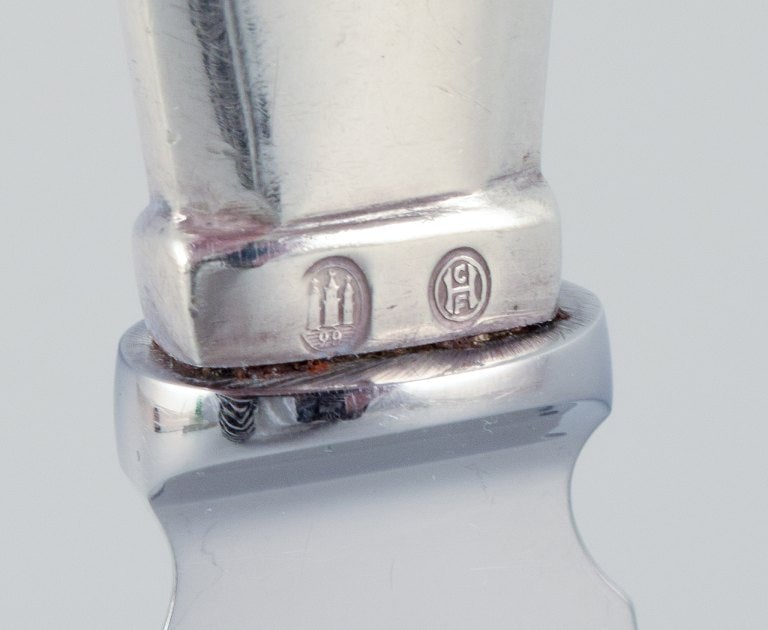 Georg Jensen, Viking, cake knife in 830 silver. Raadvad stainless steel blade. - 6