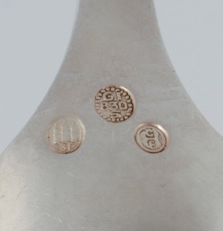 Georg Jensen, Viking, serving spoon in 830 silver. - 4
