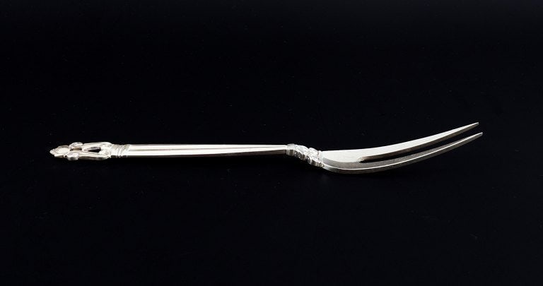 Georg Jensen, Acorn, meat fork in sterling silver. - 2